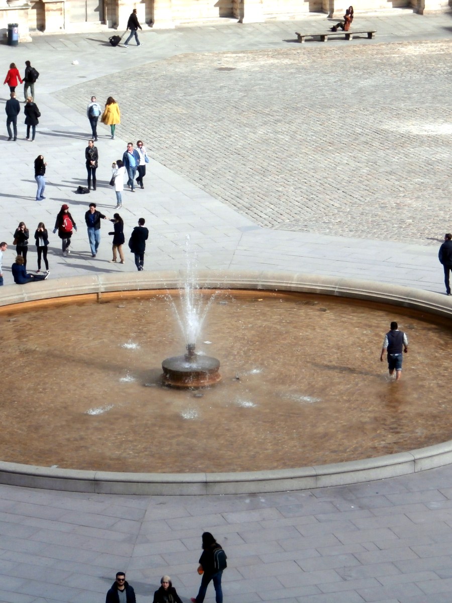 Taking Coins From The Fountain – The Louvre Museum,&nbsp;Paris